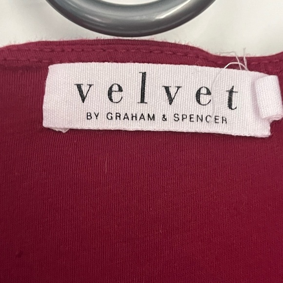 Velvet Deep Red Long Sleeve Dress - Picture 4 of 4